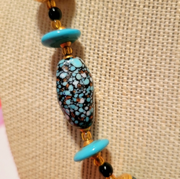 Art Glass Necklace - Picture 2 of 4